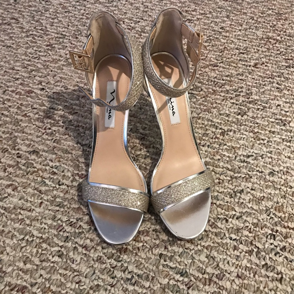 Silver Sparkly Heels